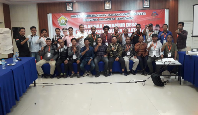 Dinas Pemberdayaan Masyarakat dan Desa Sulawesi Tenggara Menyelenggarakan Pelatihan Aparatur Desa Sekabupaten Buton Selatan Tahun 2023